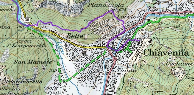 Karte Chiavenna